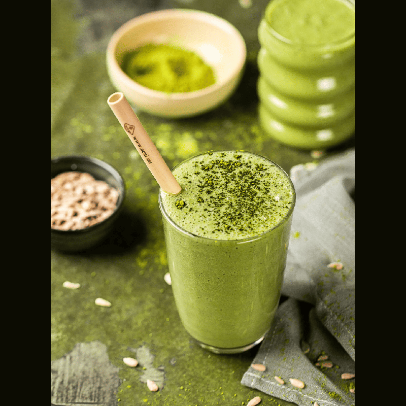 matcha sunflower frappe
